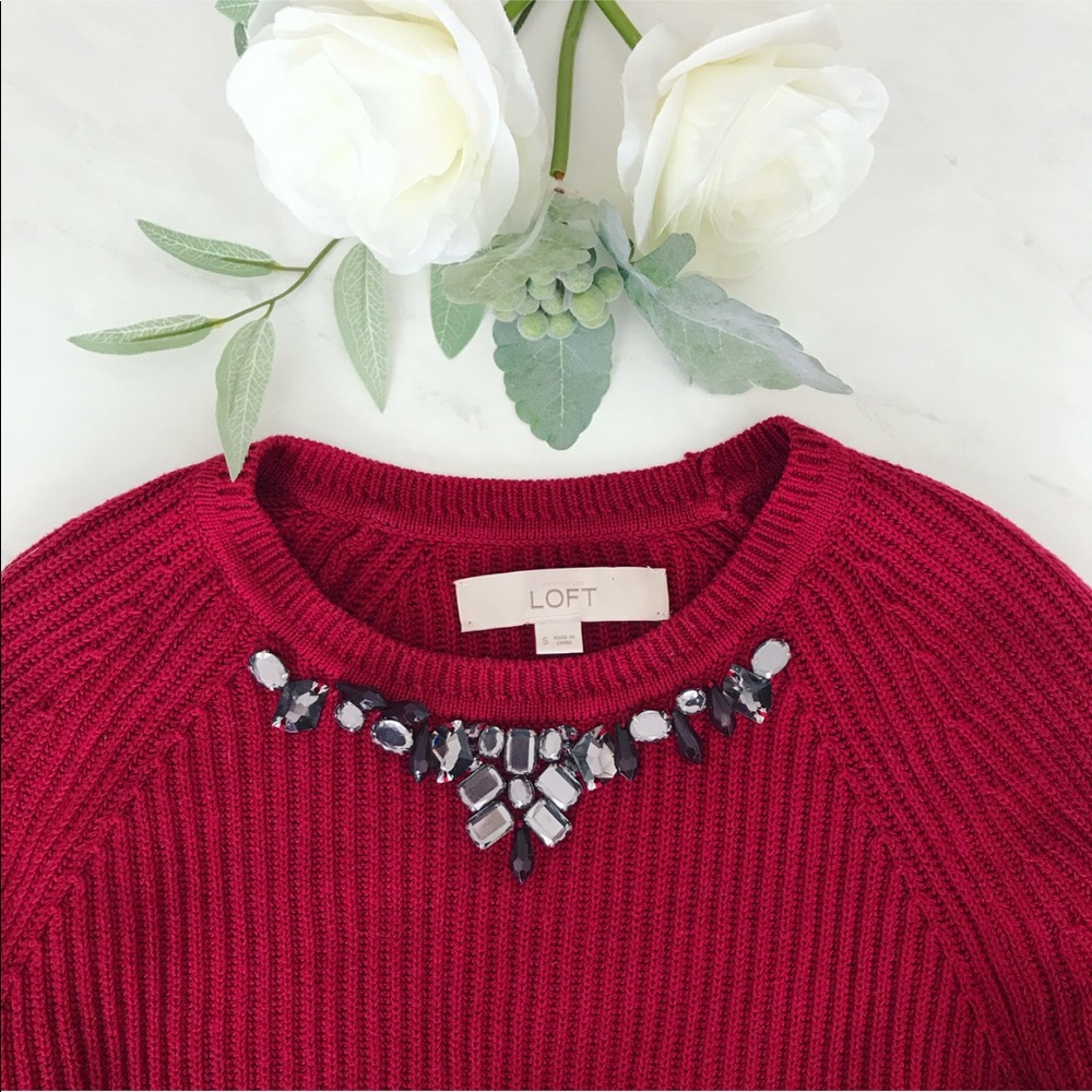 Beautiful Embellished Loft Sweater